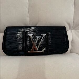 Louis Vuitton Black Patent Leather Evening Clutch